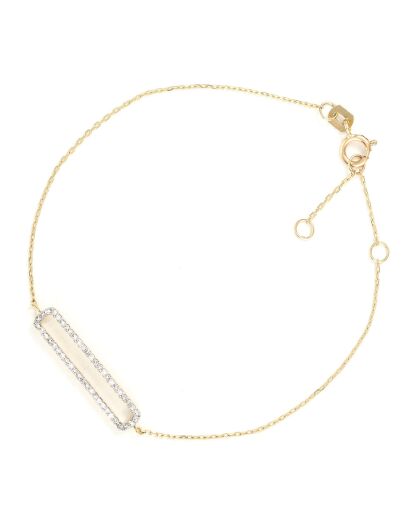 Bracelet Ava Diamants 0.14 ct or jaune